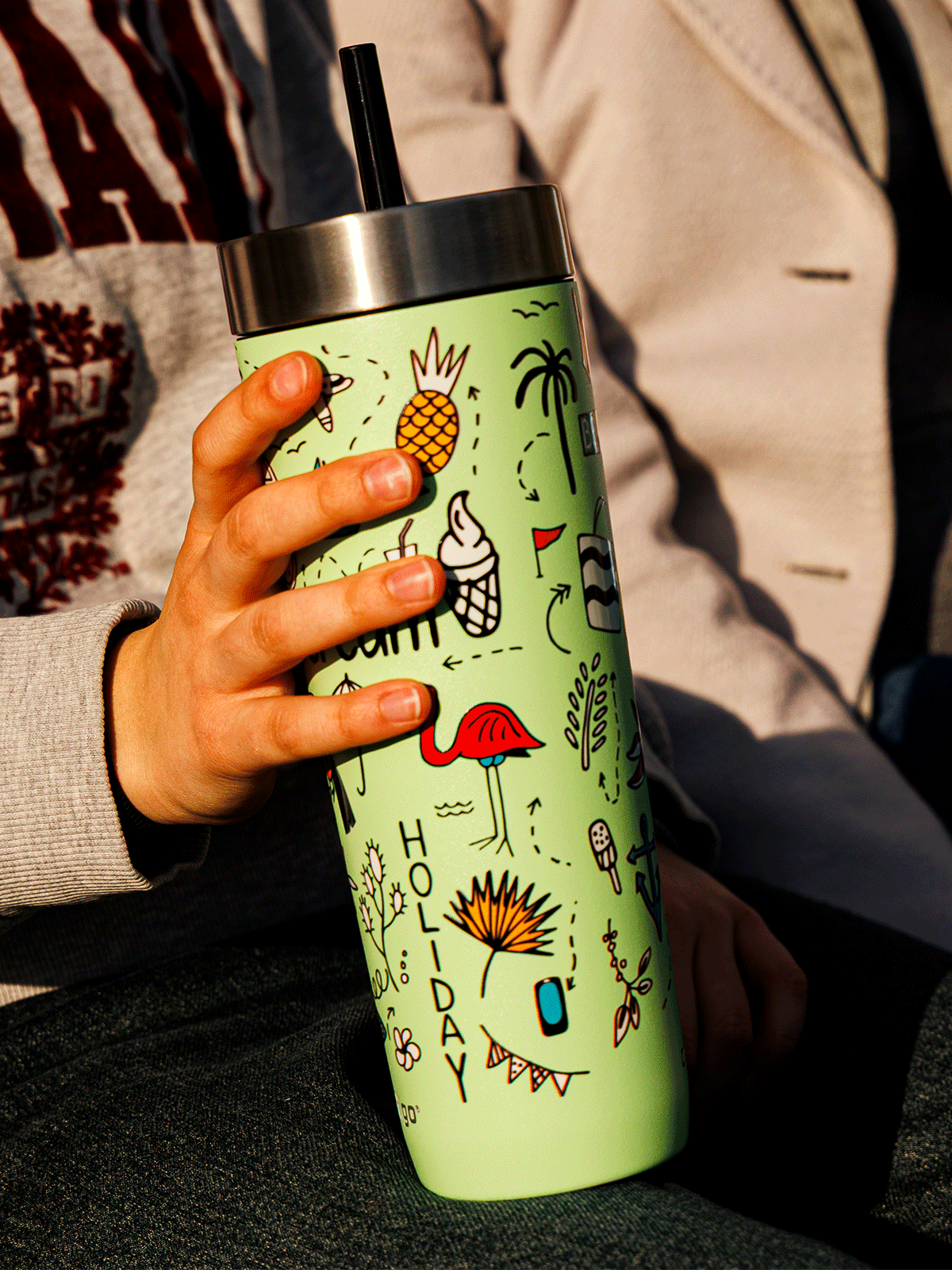 Kubek termiczny ze słomką Luxe Tumbler 720ml z logo firmy