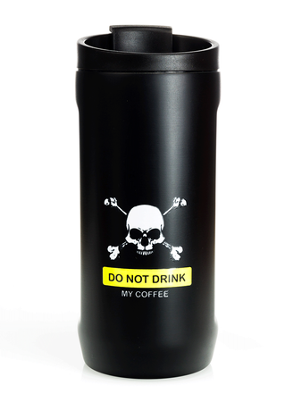 Dr.Bacty Notus - Kubek do samochodu - 360 ml - Do not drink my Coffe - czarny
