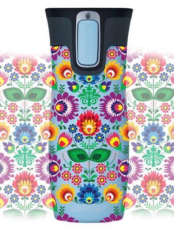 Contigo West Loop 2.0 - Kubek termiczny - 470ml - Folklor - błękitny Mat