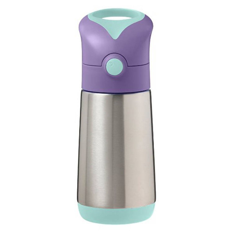 b.box Bidon Termiczny ze Słomką Stalowy 350ml Lilac Pop
