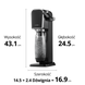Saturator do wody gazowanej SodaStream ART czarny'+ 1 butelka + nabój CO2