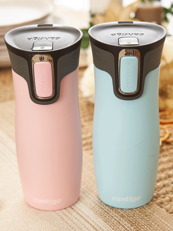 Contigo West Loop - Kubek termiczny z grawerem - 470ml - różowy Mat
