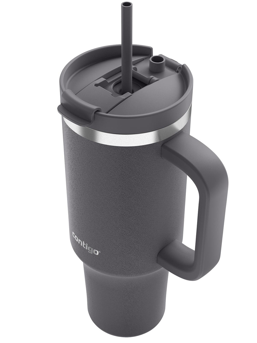 Contigo Streeterville Tumbler - Kubek termiczny ze słomką - 1200 ml - Darkstone