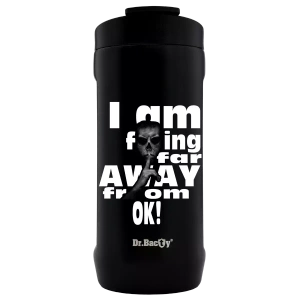 Dr.Bacty Notus - Kubek termiczny na kawę 2w1 - 360 ml - Away - czarny