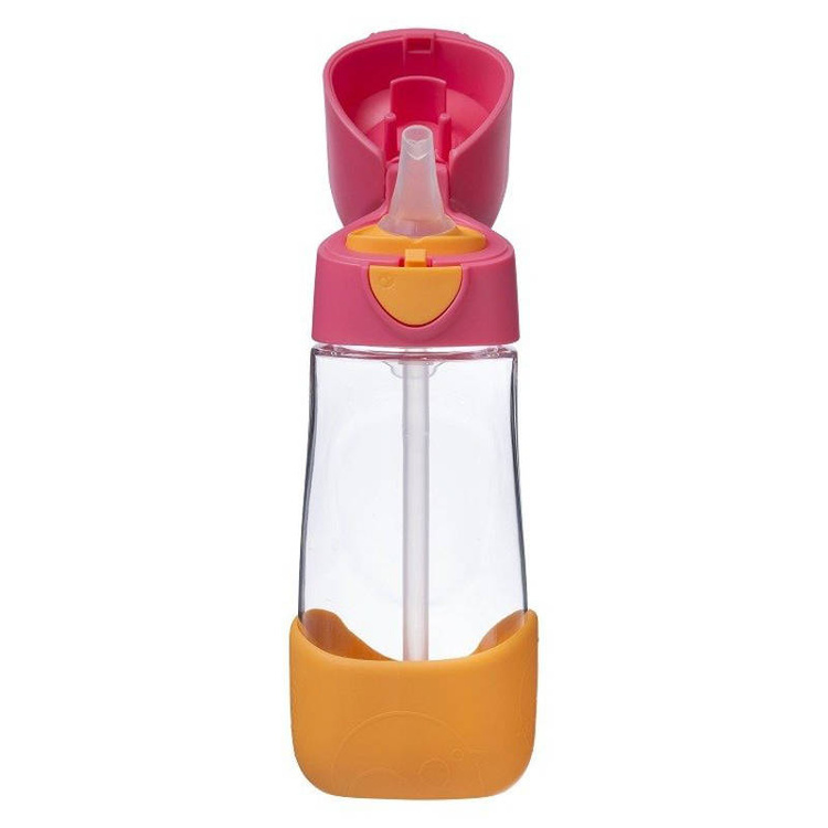 B.Box Butelka tritanowa ze słomką 450ml Strawberry Shake