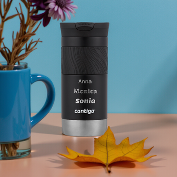 Kubek termiczny z grawerem Contigo Byron 2.0 470ml - Czarny błysk