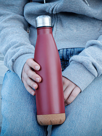 Dr.Bacty Atena - Butelka termiczna stalowa - 500 ml - Bordowa
