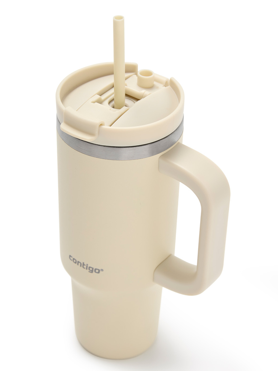 Contigo Streeterville Tumbler Mini - Kubek termiczny ze słomką - 880 ml - Oatmilk