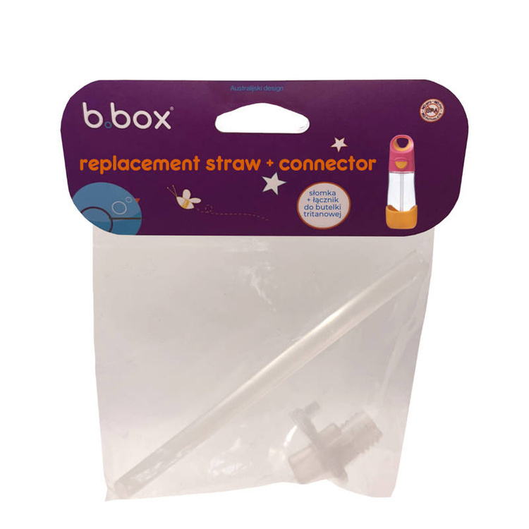 B.Box Zestaw słomki z łącznikiem do butelki tritanowej 450 ml