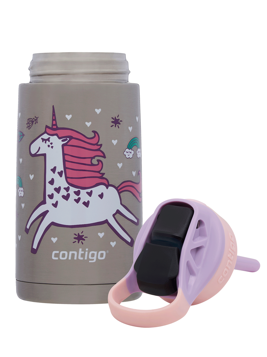 Contigo Easy Clean - Bidon termiczny dla dziecka - 380ml - Różowy Jednorożec