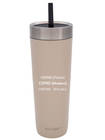 Contigo Luxe Tumbler - Kubek termiczny ze słomką z grawerem - 720ml - Brown Sugar