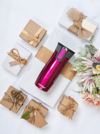 Contigo West Loop 2.0 - Kubek termiczny z grawerem - 470ml - Malinowy