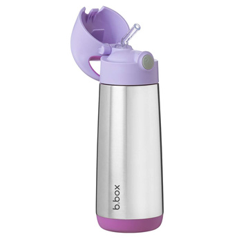 b.box Duży Bidon Termiczny Stalowy ze Słomką 500ml Sugar Plum