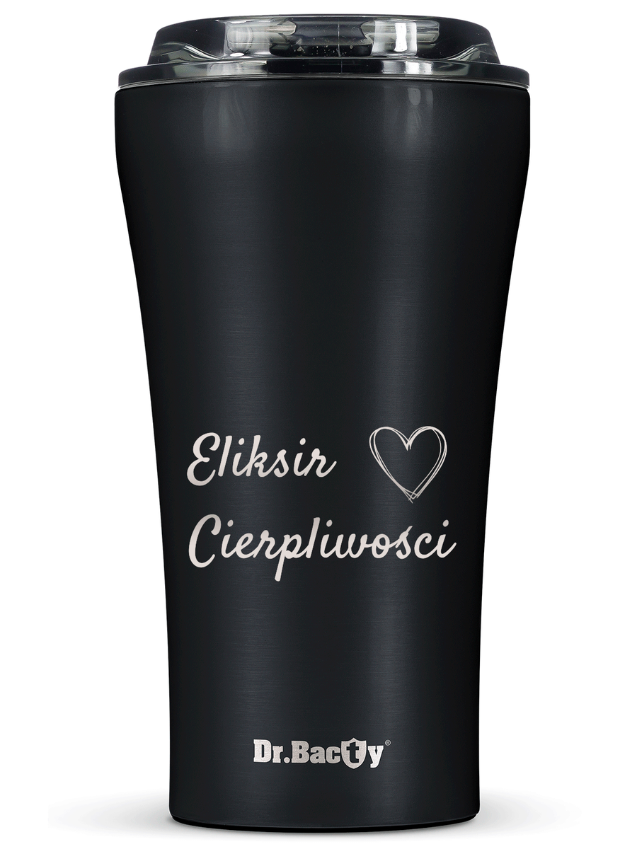 Dr.Bacty Apollo 2.0 - Kubek termiczny na kawę - Eliksir cierpliwości - 360 ml - Black Matt