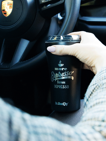 Dr.Bacty Apollo 2.0 - Kubek termiczny na kawę - Espresso depresso- 360 ml - Black Matt