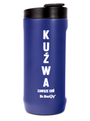 Dr.Bacty Notus - Kubek termiczny na kawę 2w1 - 360 ml - Kuźwa - granatowy