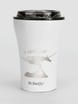 Dr.Bacty Apollo - Kubek do kawy wielorazowy - 227 ml - Łódź - biały
