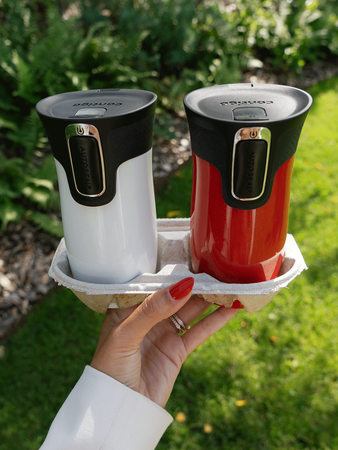 Contigo West Loop Mini - Kubek termiczny - 300ml - Biały metalik