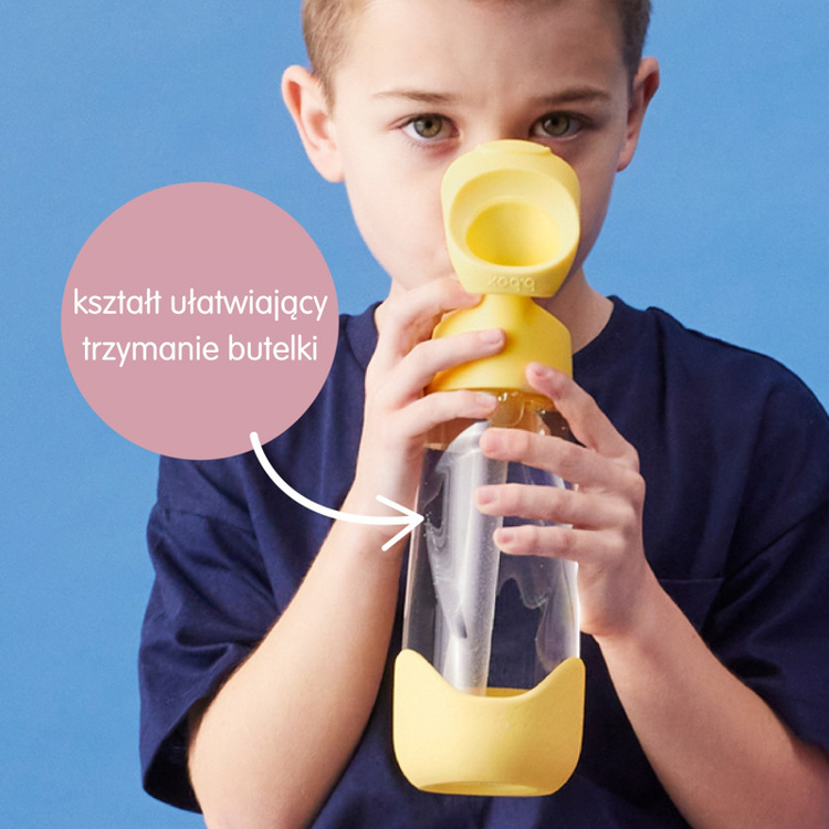B.Box Butelka na wodę tritanowa ze słomką 600ml Lemon Twist b.box