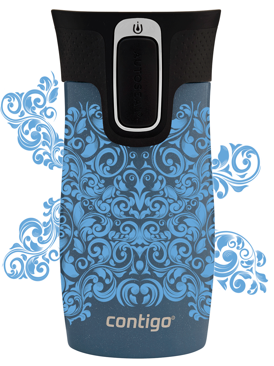 Contigo West Loop Mini - Kubek termiczny - 300ml - Glamour Blue -Niebieski Metalik