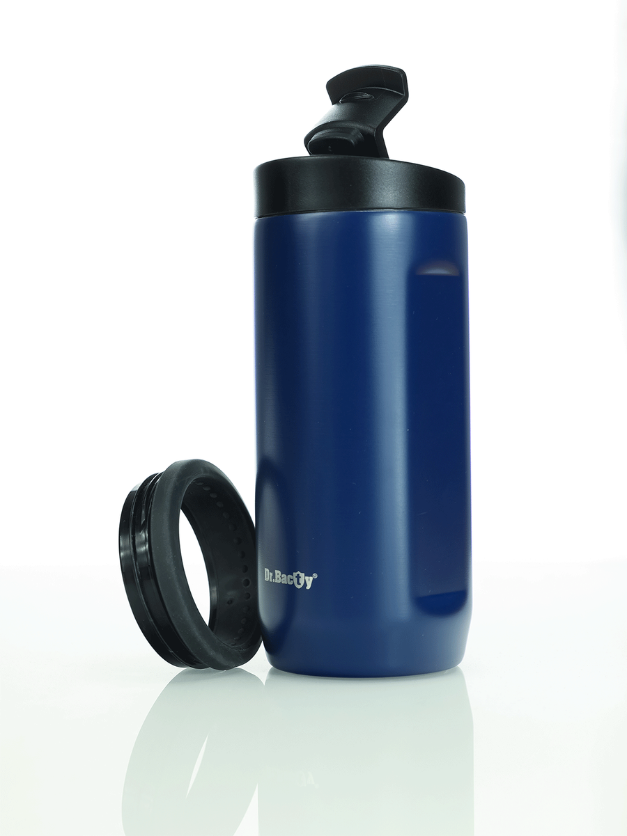 Zestaw kubków termicznych Contigo West Loop 2.0 470ml - stalowy + Dr.Bacty Notus 360 ml - granatowy