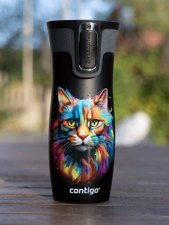 Contigo West Loop 2.0 - Kubek termiczny - 470ml - Kot - Czarny