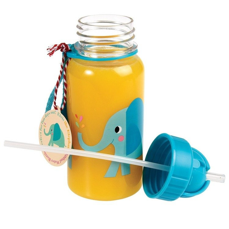 Rex London Bidon ze słomką 500ml Słoń Elvis