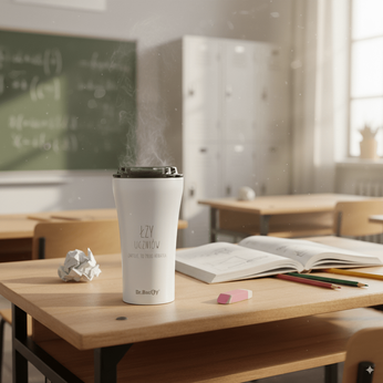 Kubek termiczny na kawę Dr.Bacty Apollo 2.0 - 360  ml - Dla nauczyciela - Glossy White