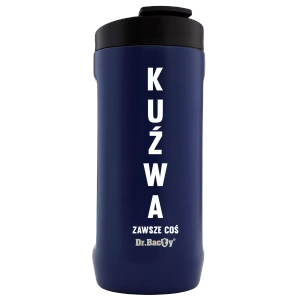 Dr.Bacty Notus - Kubek termiczny na kawę 2w1 - 360 ml - Kuźwa - granatowy
