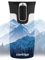 Contigo West Loop Mini - Kubek termiczny - 300ml - Góry w Dzień - Biały Metalik