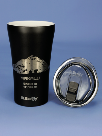 Dr.Bacty Apollo 2.0 - Kubek termiczny na kawę - 360 ml - Makalu - Black Matt