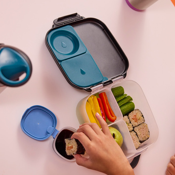 b.box Mini Lunchbox Pojemnik Śniadaniowy z Przegródkami Blue Slate