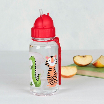 Rex London Bidon ze słomką 500ml Zwierzątka