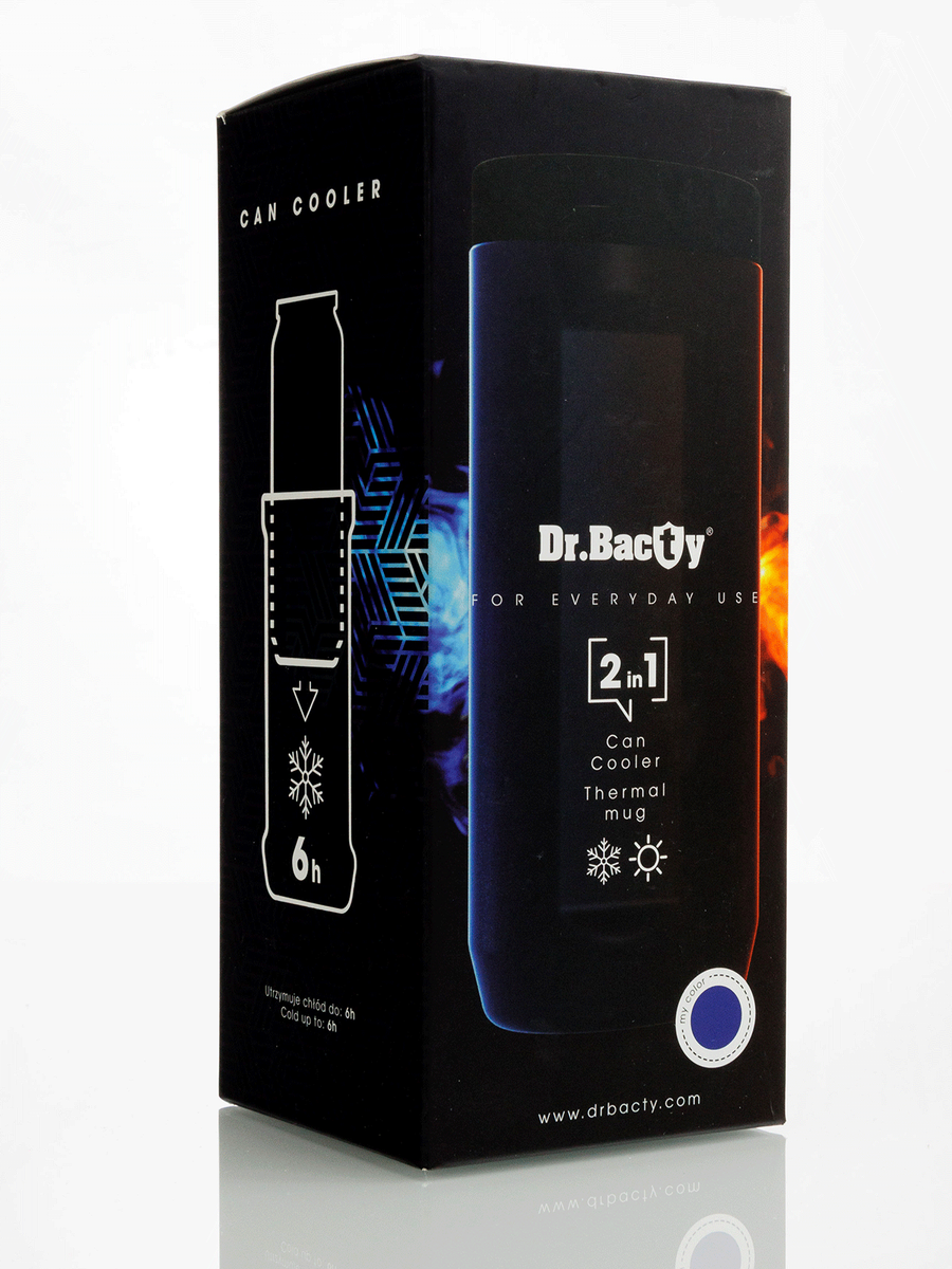 Dr.Bacty Notus - Kubek na napoje - 360 ml - Ośmiornica różowa - granatowy