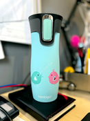 Contigo West Loop 2.0 - Kubek termiczny - 470ml - Ptaszkowe love - Błękitny Mat