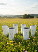 Kubek termiczny na kawę Dr.Bacty Apollo 2.0 360 ml "Skrzyp polny" - Biały