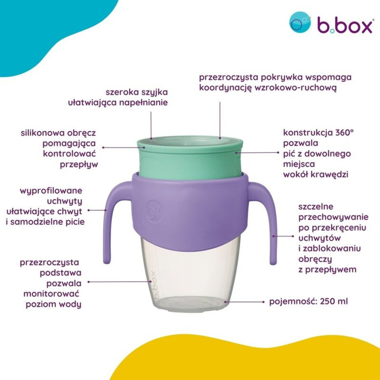 B.Box Kubek 360 do nauki picia lilac pop