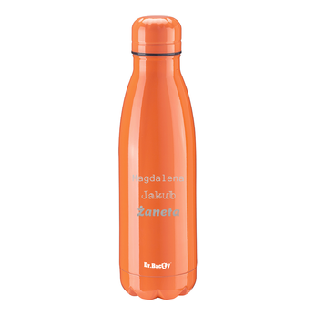 Butelka termiczna stalowa Dr.Bacty Atena 500 ml - Fluo Pomarańczowy - personalizowana grawerem