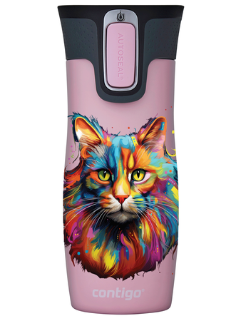 Contigo West Loop 2.0 - Kubek termiczny - 470ml - Kot - różowy Mat