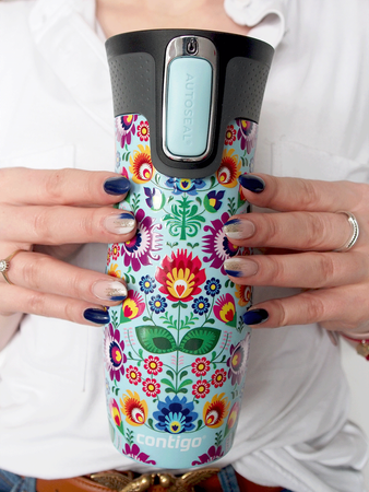 Contigo West Loop 2.0 - Kubek termiczny - 470ml - Folklor - błękitny Mat