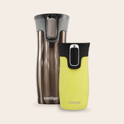 Contigo West Loop 2.0 Latte 470 ml + West Loop Mini Żółty 300 ml - Zestaw kubków termicznych
