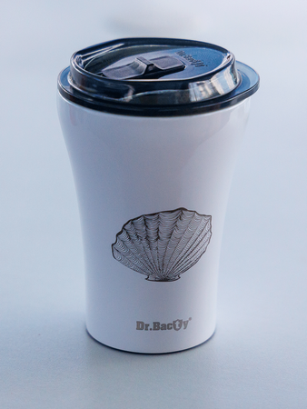 Dr.Bacty Apollo - Kubek na kawę - 227 ml - Muszla - biały