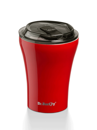 Dr.Bacty Apollo - Kubek termiczny do kawy - 227 ml - czerwony