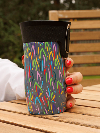 Contigo West Loop Mini - Kubek termiczny - 300ml - Floresy - Niebieski Metalik