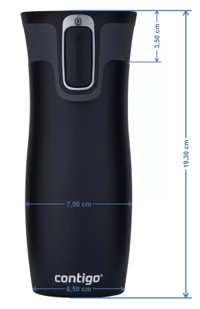 Kubek termiczny Contigo West Loop 2.0 470 ml - Lemon - czarny