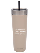 Contigo Luxe Tumbler - Kubek termiczny ze słomką z grawerem - 720ml - Brown Sugar