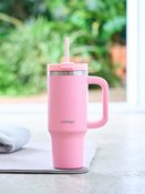 Contigo Streeterville Tumbler Mini - Kubek termiczny ze słomką - 880 ml - Strawberry Cream