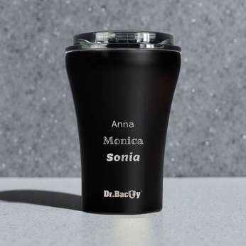 Kubek do kawy Dr.Bacty Apollo - 227 ml - czarny - Z twoim grawerem