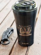 Kubek termiczny na kawę Dr.Bacty Apollo 2.0 360 ml - Najlepszy tata - Gunmetal