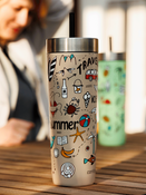 Contigo Luxe Tumbler - Kubek termiczny ze słomką - 720ml - Summer - Brown Sugar